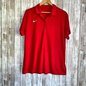 Nike Men's Red Polo Shirt